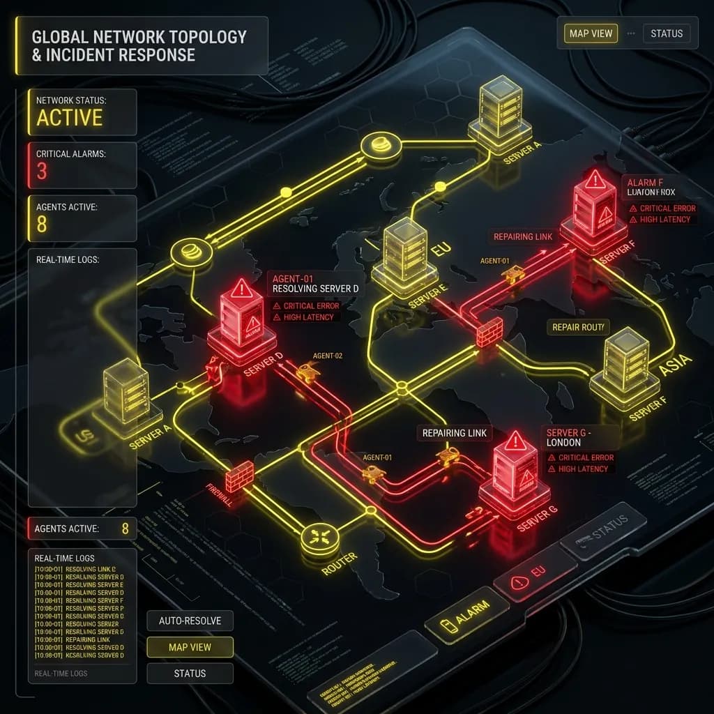 Cognitoz high-fidelity systems chaos and node-level auto-remediation simulator map